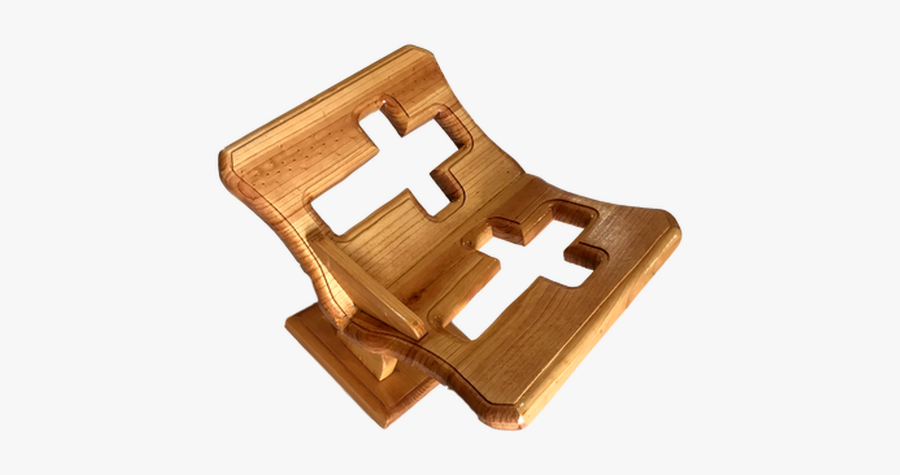 Religious Bible Stand All Wood Handcrafted By Local - Cross, Transparent Clipart