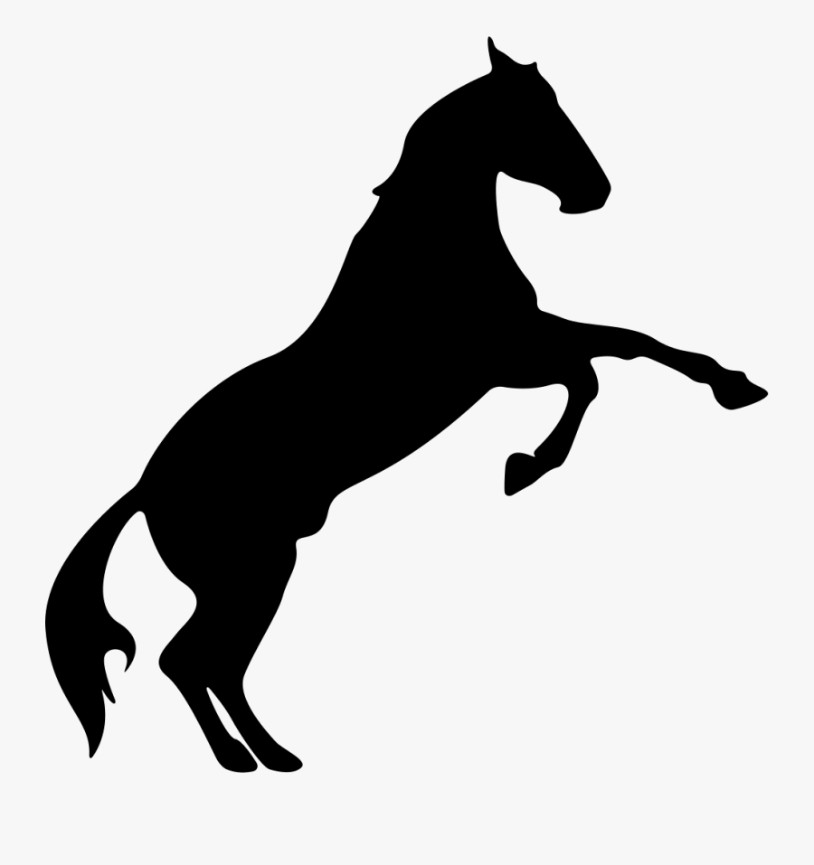 Horse Rearing Silhouette Vector Graphics Computer Icons - Black Horse Silhouette Rearing, Transparent Clipart