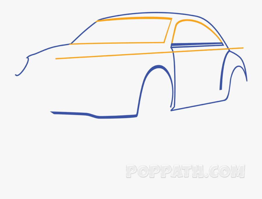 Clip Art How To Draw A - Executive Car, Transparent Clipart