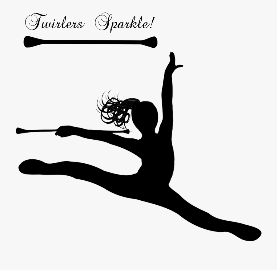 Baton Twirler Leaping - Baton Twirler Clip Art, Transparent Clipart