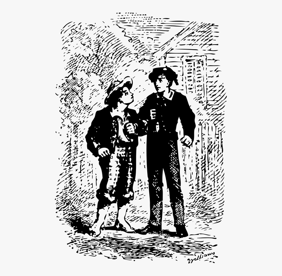 Tom And Huck - Tom Sawyer And Huck Finn Drawing, Transparent Clipart