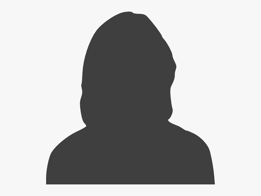 Female Silhouette Headshot, Transparent Clipart