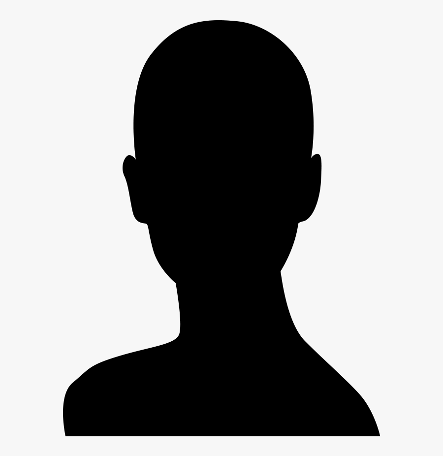 Headshot Single Sided - Neutral Head Silhouette, Transparent Clipart