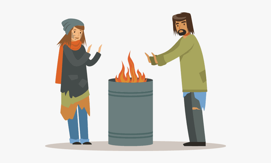 Homelessness And Serious Mental Health - Homeless Illustration, Transparent Clipart