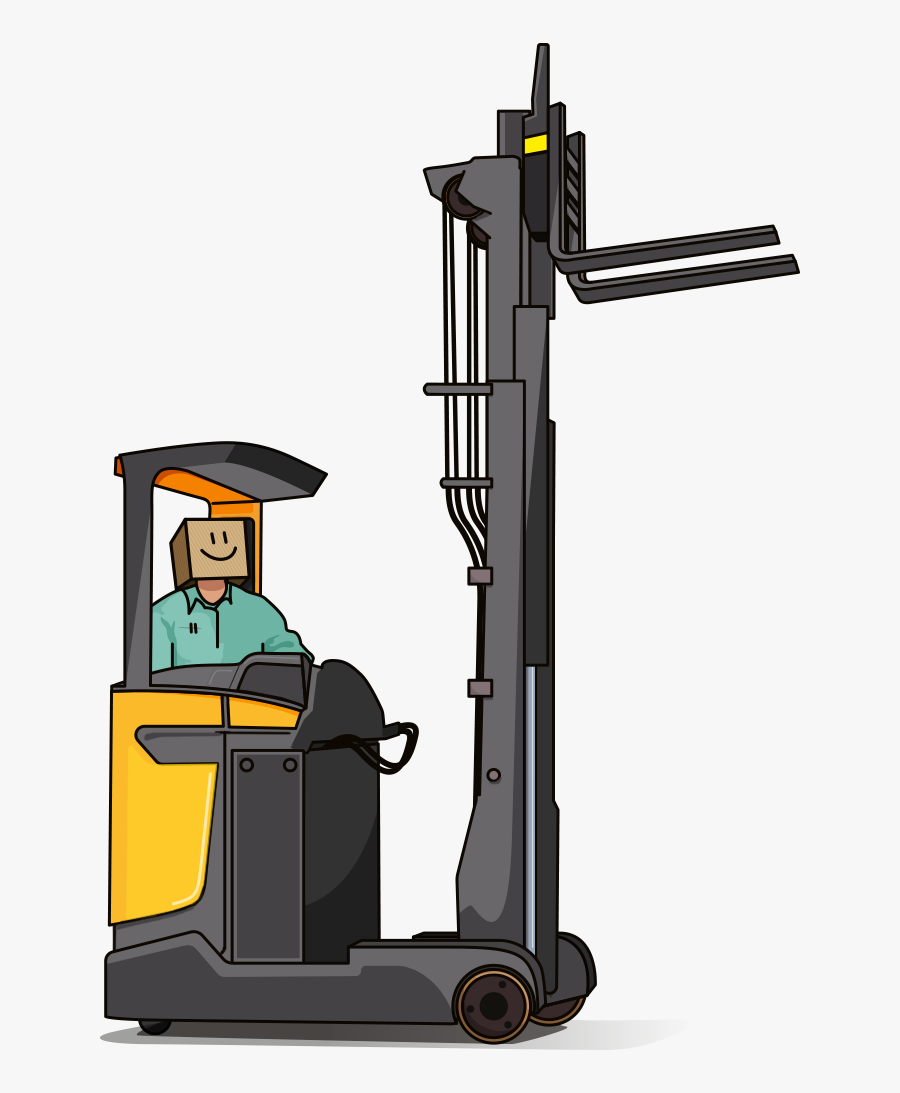 Forklift Reach Truck Cartoon Free Transparent Clipart Clipartkey | My ...