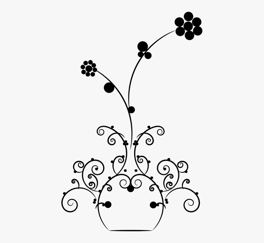 Drawn Leaves Abstract Watercolor - Vase, Transparent Clipart