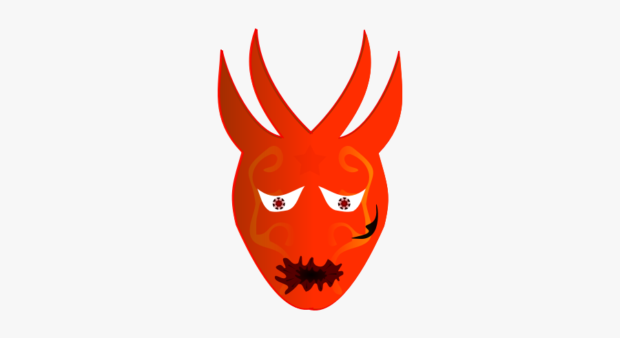 Mask Clipart Pumpkin - Devil, Transparent Clipart