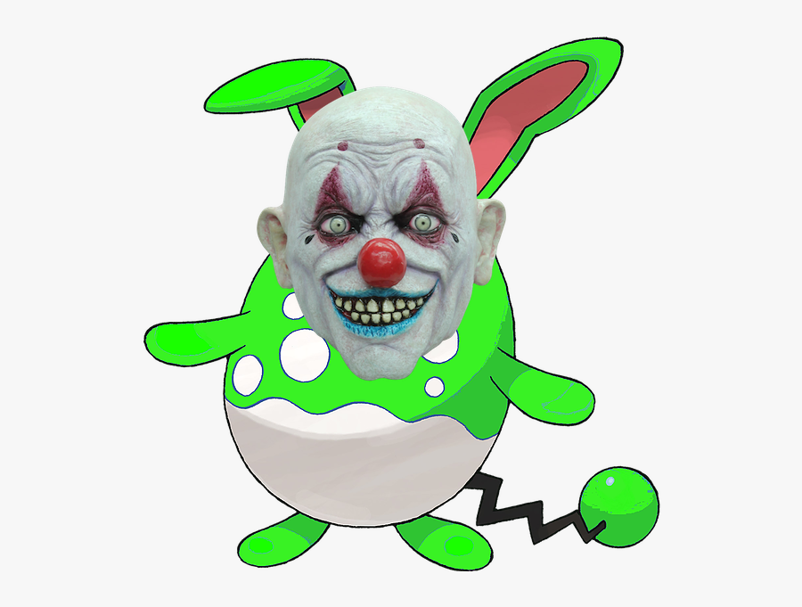 The Green Azumarill Is A Clown By Thegreenazumarill - Creepy Clown Mask, Transparent Clipart