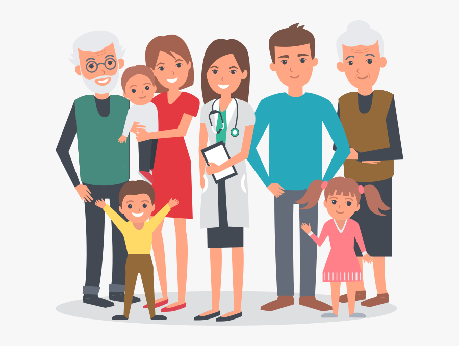 Clipart Doctor Waiting Room - Clip Art Big Family, Transparent Clipart