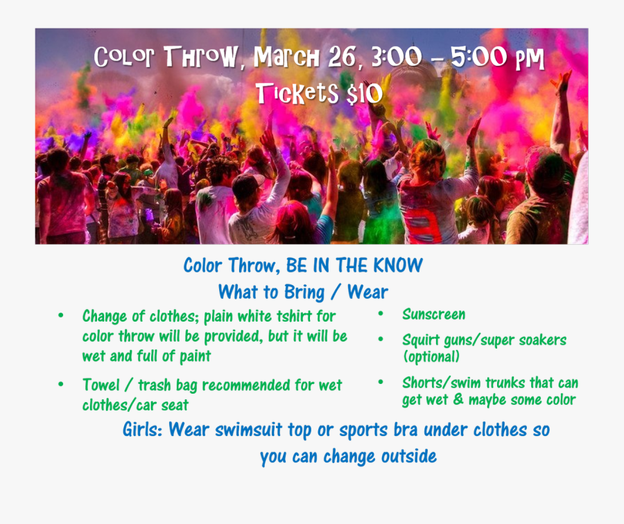 Clip Art Fhsclassof Hashtag On Twitter - Festival Of Colors 2019, Transparent Clipart