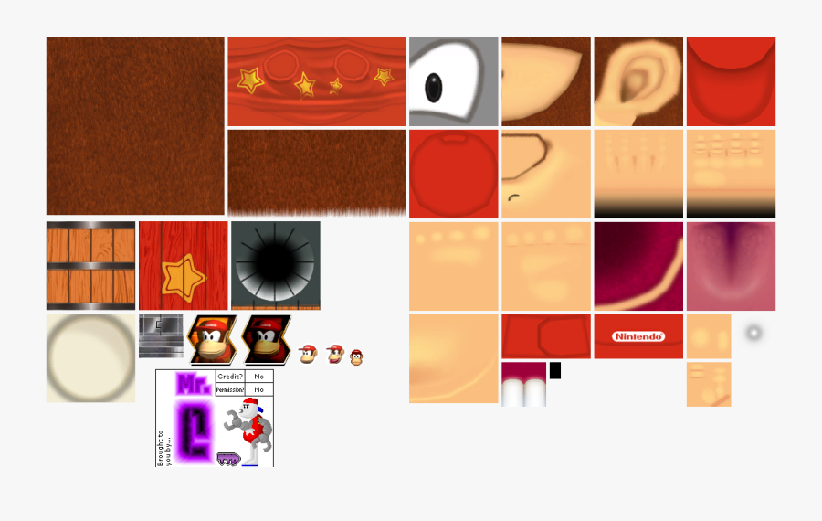 Clip Art Wii Donkey Kong Blast - Diddy Kong Racing Texture, Transparent Clipart