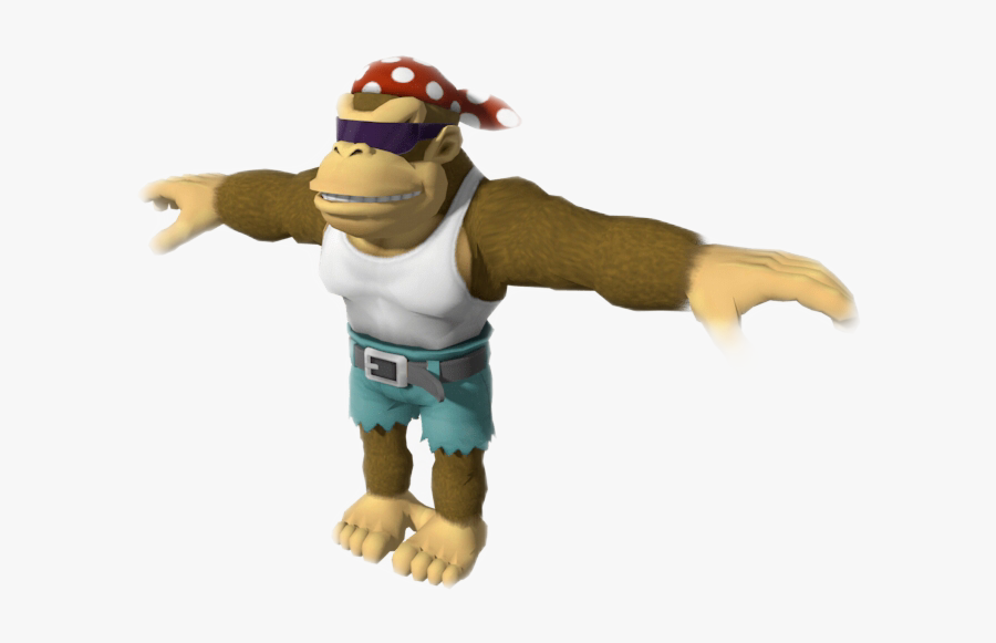 #tpose #funkykong #mariokart #kong #donkeykong #freetoedit - Funky Kong Png, Transparent Clipart