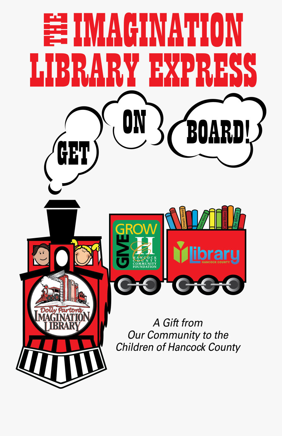 Trainsign Logo Final - Hancock County Imagination Library, Transparent Clipart