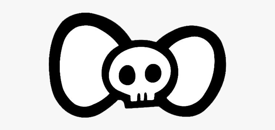 Hello Kitty Bow Skull, Transparent Clipart