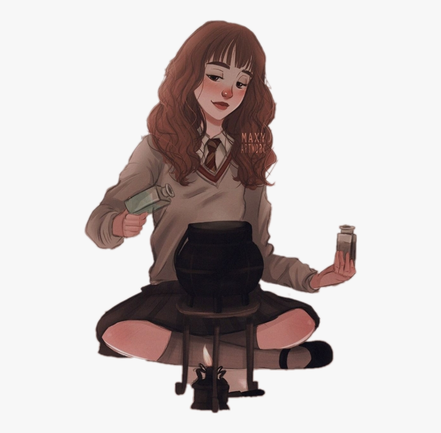 #hermionegranger #hermione #granger #potion #draw #sticker - Hermione Granger Drawing Cartoon, Transparent Clipart