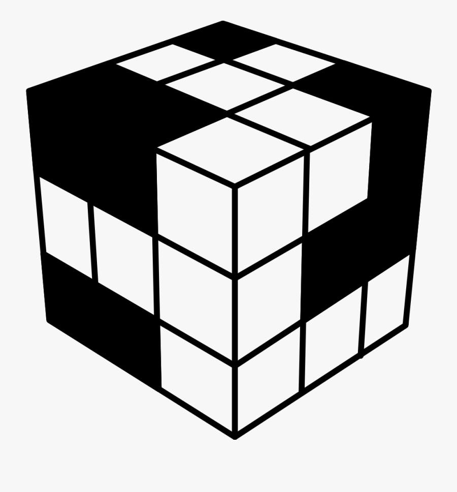 Rubiks Cube Coloring Page, Transparent Clipart