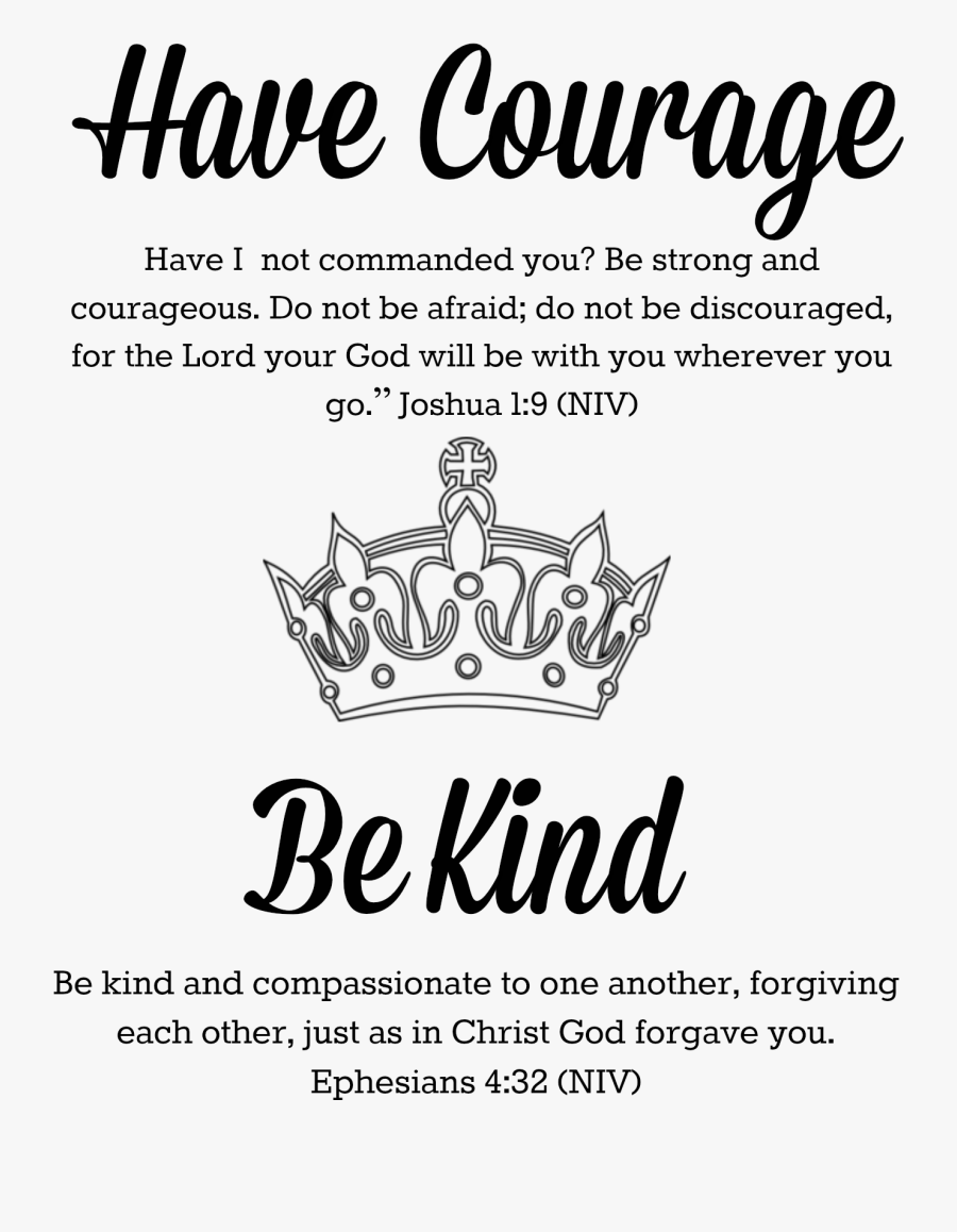 Clip Art Mustard Seed Bible Verse - Have Courage And Be King, Transparent Clipart