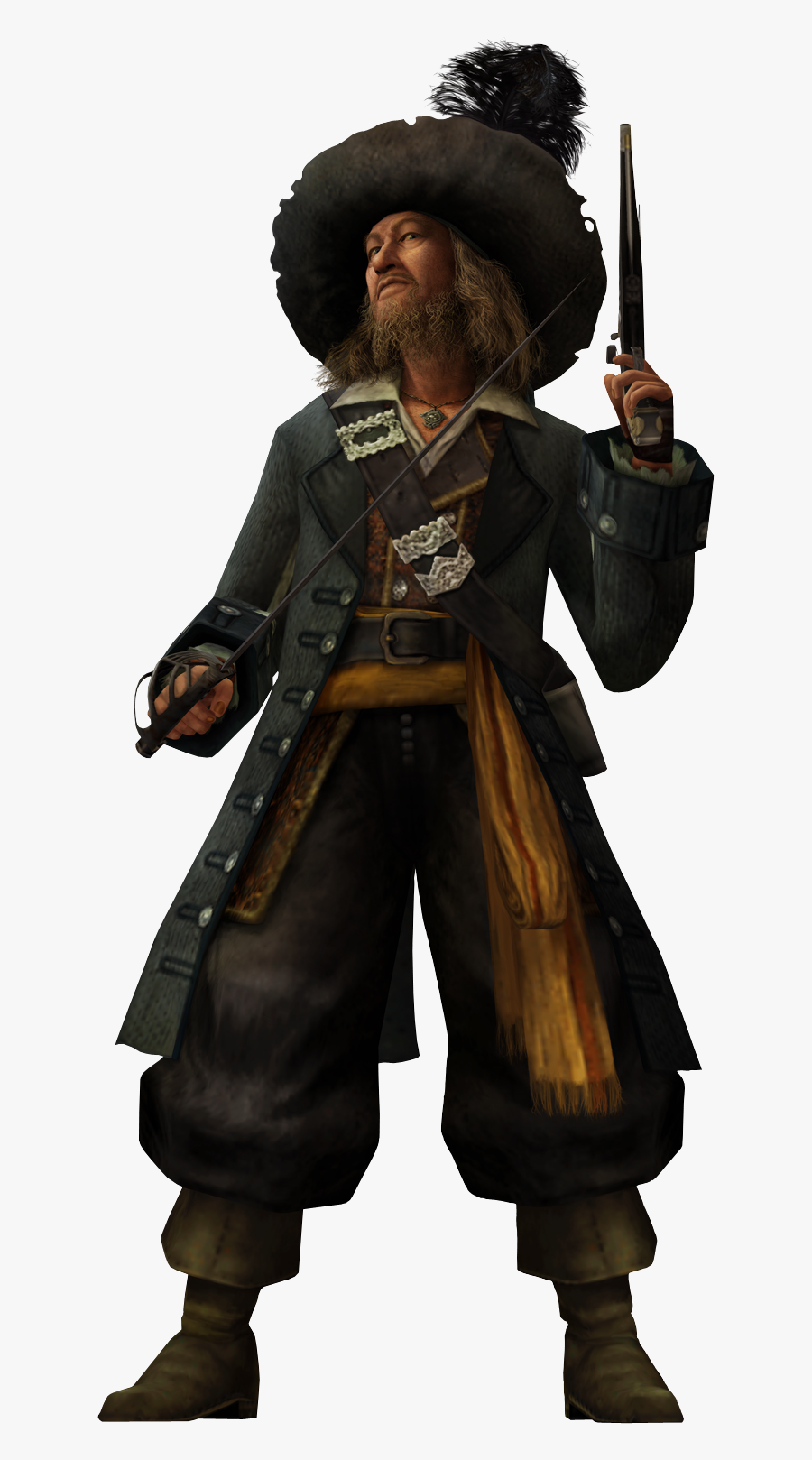 Hector Barbossa Kingdom Hearts Ii Jack Sparrow Captain - Skeleton Barbossa Pirates Of The Caribbean, Transparent Clipart