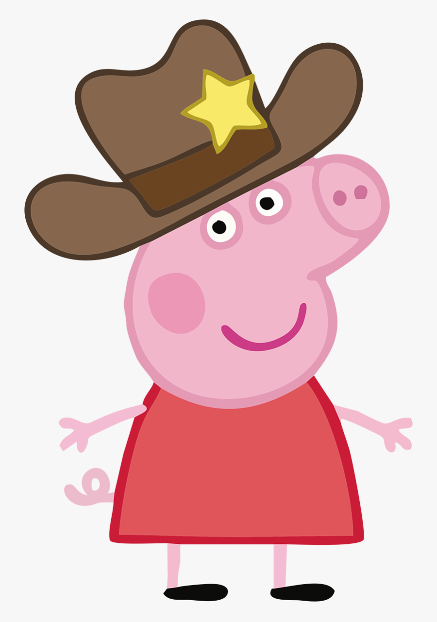 Yeehaw 😌 - Peppa Pig Cowboy Hat, Transparent Clipart
