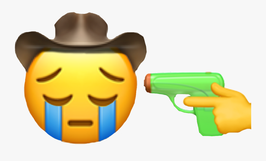 Transparent Yeehaw Clipart - Sad Cowboy Emoji Meme, Transparent Clipart