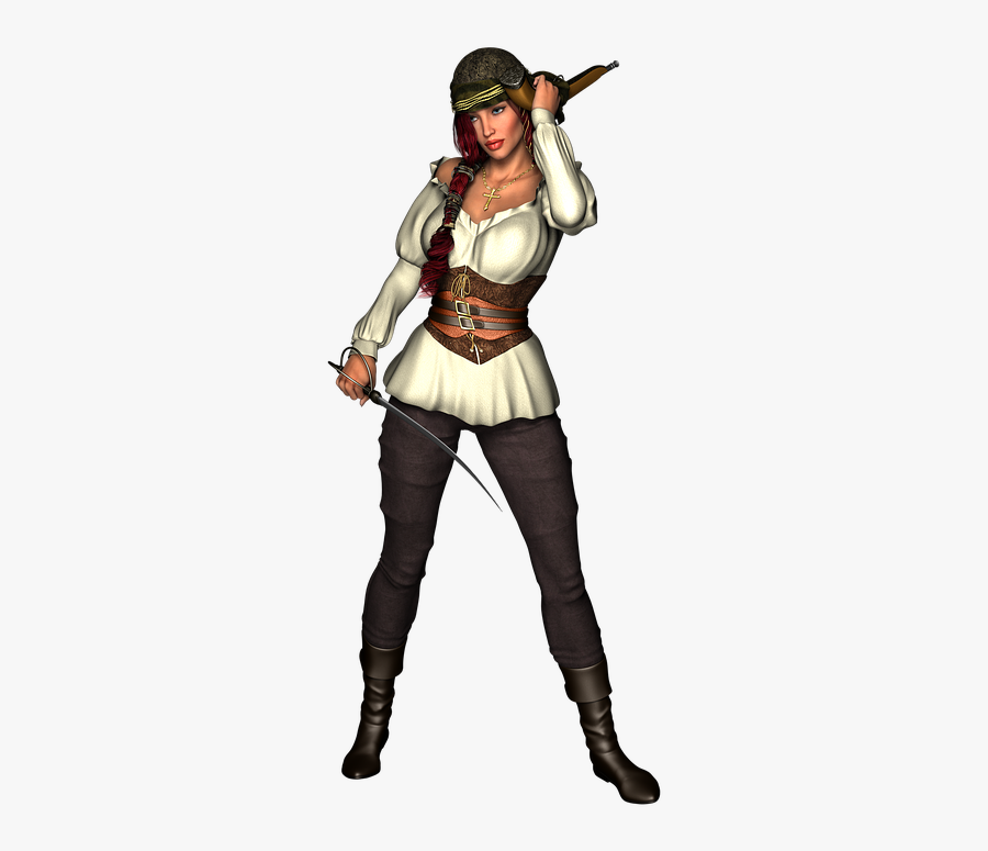Pirate Girl Png Transparent, Transparent Clipart