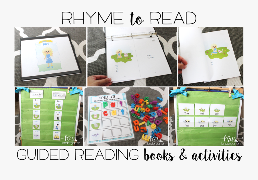 Guided Reading Books & Activities {rhyme To Read} - Pattern, Transparent Clipart