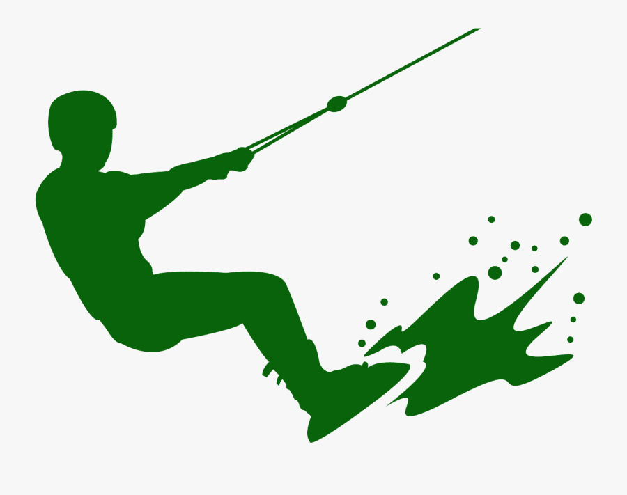 Wakeboarding Silhouette, Transparent Clipart