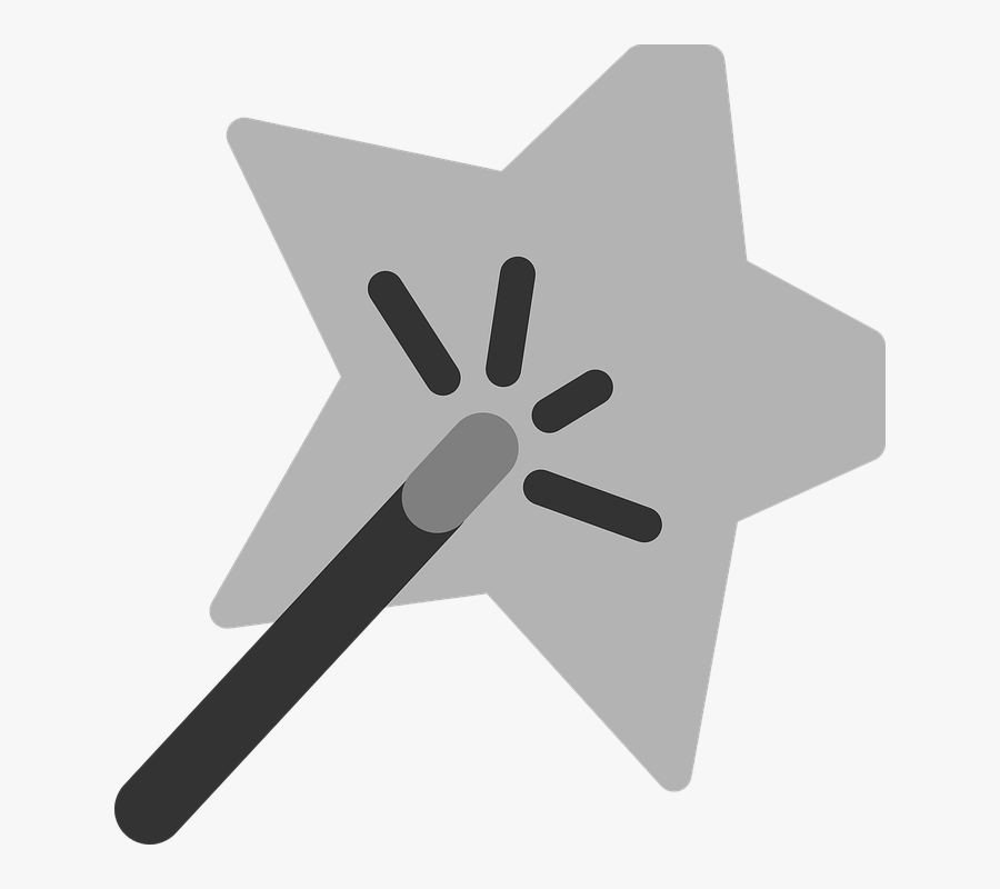 Effect, Wand, Filter, Trick, Magic, Star, Grey - Effect Images Icon Png, Transparent Clipart