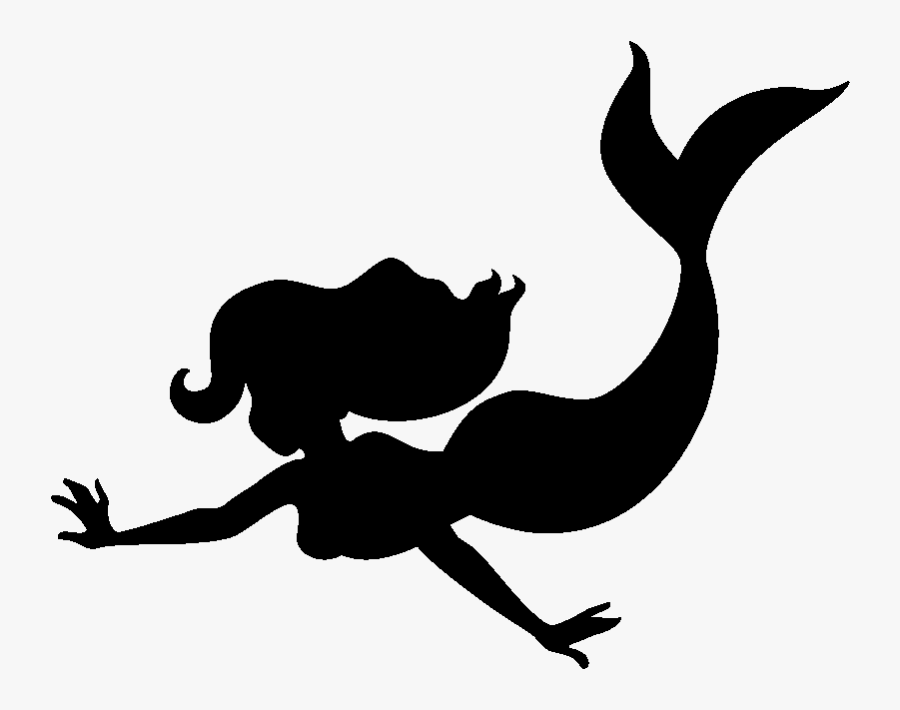Sticker Wall Decal Mermaid Clip Art - Transparent Background Mermaid Silhouette Png, Transparent Clipart