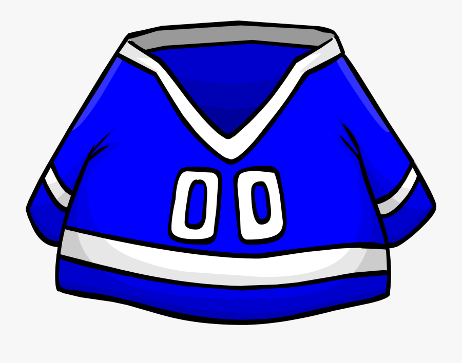 Blue Hockey Jersey Clothing Icon Id - Club Penguin, Transparent Clipart