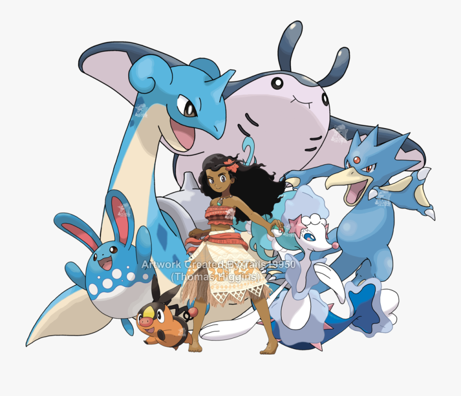 541,06kb Pokemon Team Clipart - Moana As A Pokemon Trainer, Transparent Clipart