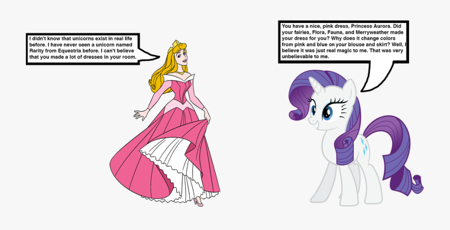 Rarity Meets Princess Aurora - My Little Pony Rarity Standing, Transparent Clipart