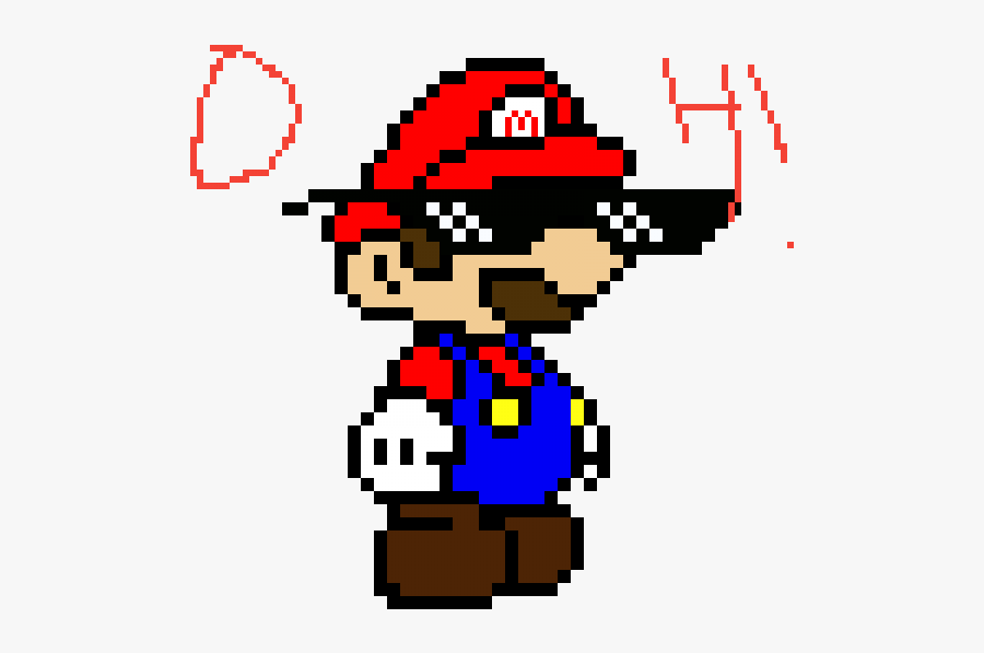 Paper Mario Pixel Art, Transparent Clipart