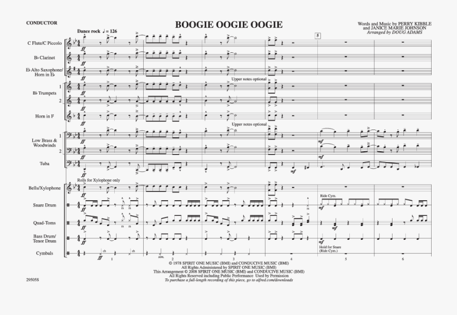 Boogie Oogie Oogie Thumbnail - Sheet Music, Transparent Clipart