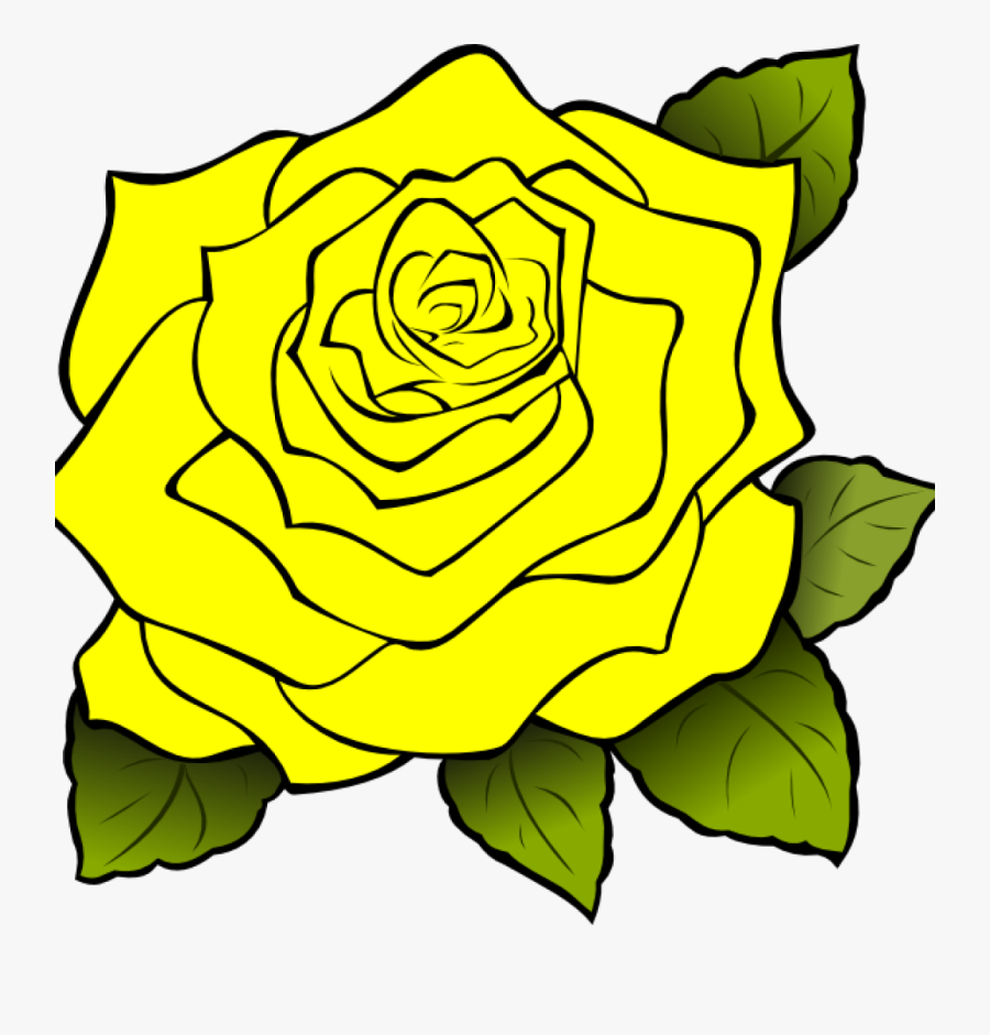 Yellow Rose Clipart Yellow Rose Clipart Yellow Rose - Rose Outline Transparent, Transparent Clipart