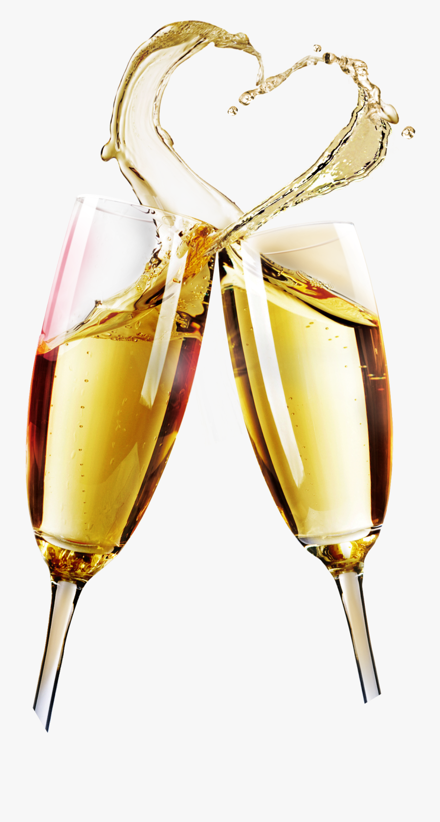 Champagne Glass Wine Glass Cup - Gold Champagne Glass Png , Free