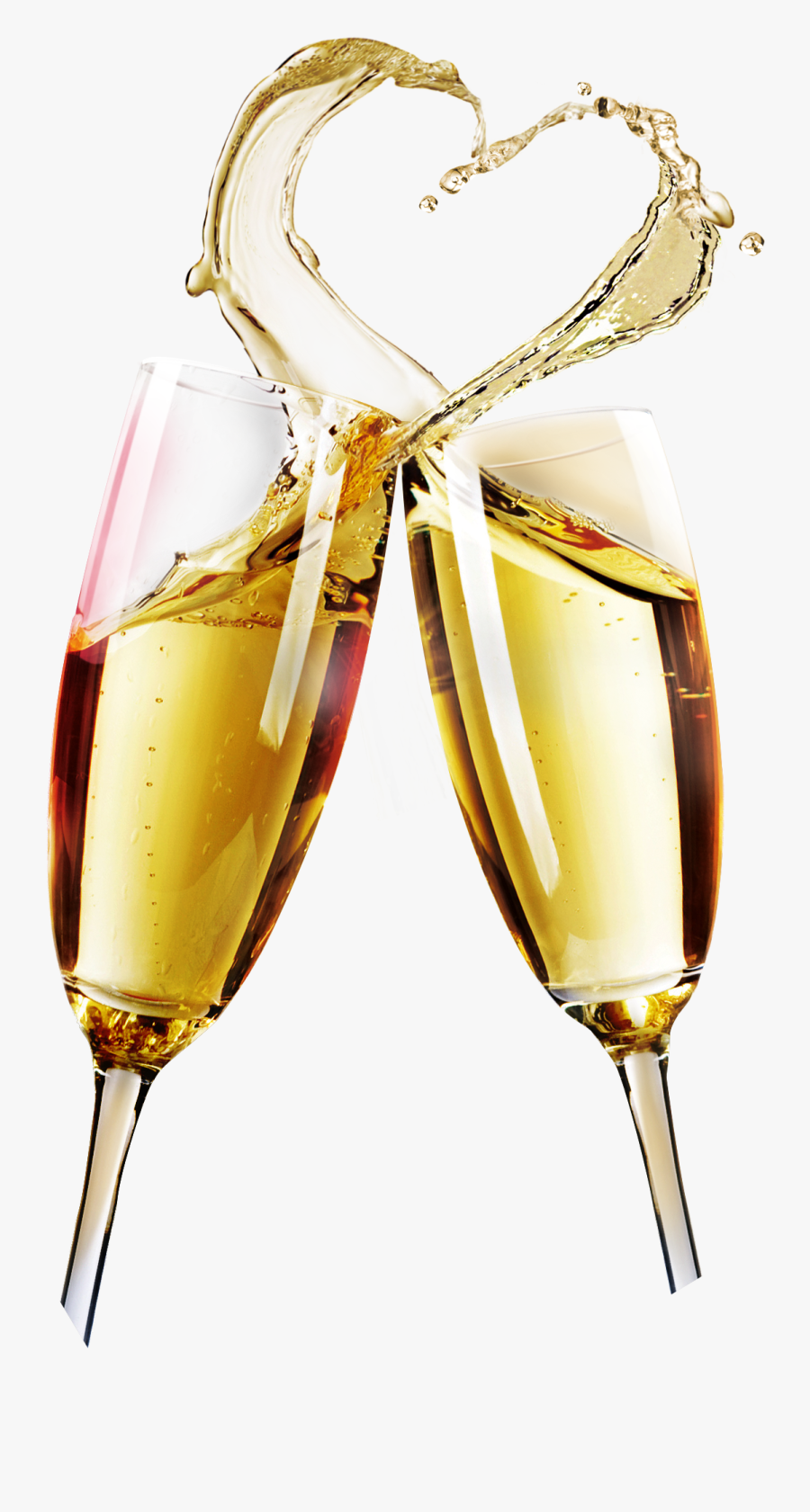 Champagne Glass Wine Glass Cup - Gold Champagne Glass Png, Transparent Clipart