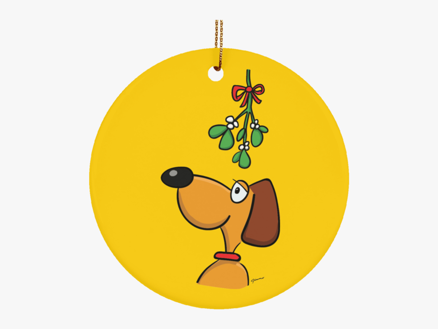 Dog And The Mistletoe For Dog Lovers Jimmo Designs - Cartoon, Transparent Clipart