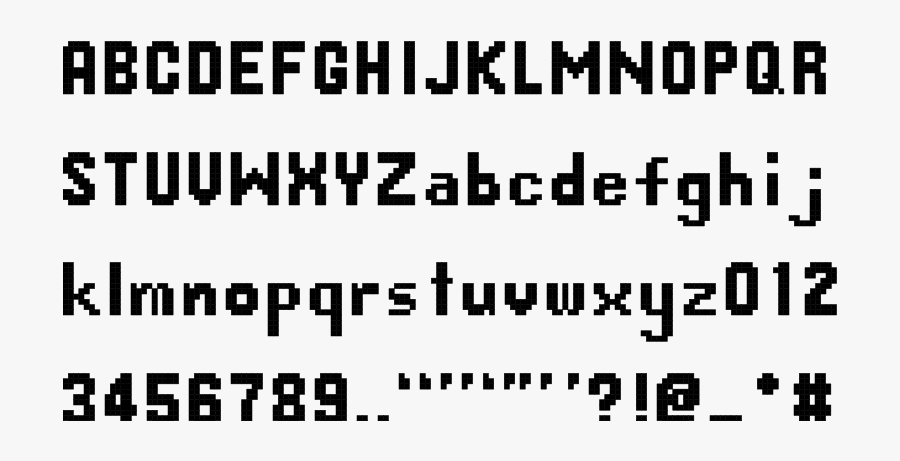Clip Art Sonic Mega Drive Fontstruct - Pixel Font, Transparent Clipart