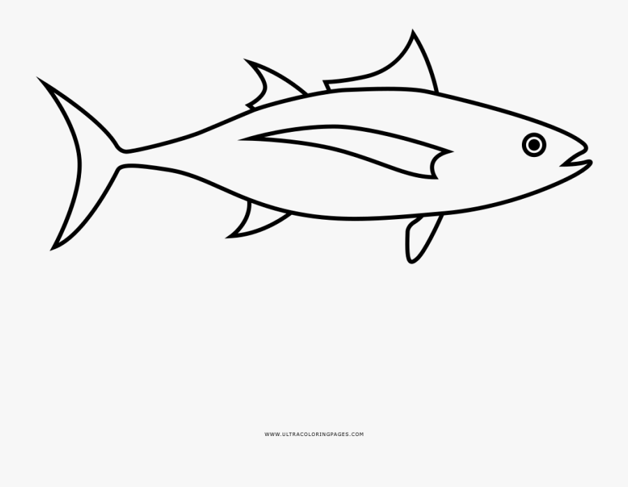 Tuna Coloring Page - Pomacentridae, Transparent Clipart