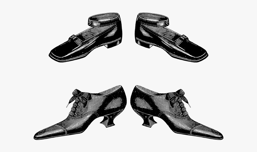 Clip Shoes Art Deco - Shoe, Transparent Clipart