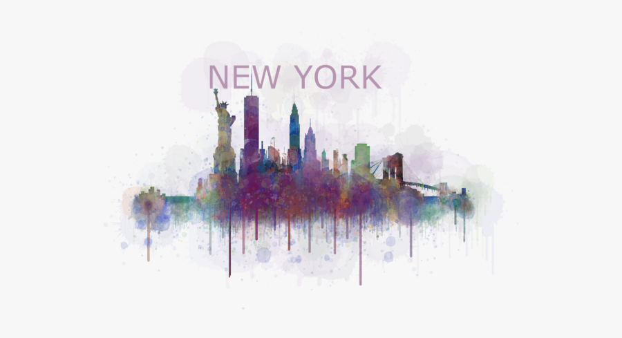 Rome York Street Augusta New York City Watercolor Painting - Skyline Ny T Shirt, Transparent Clipart