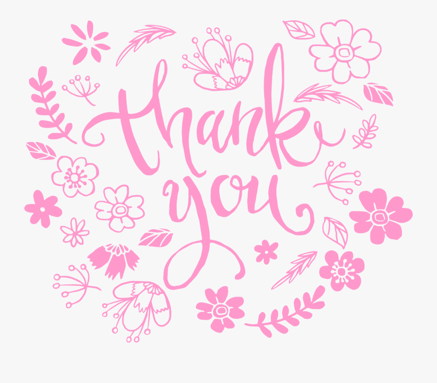 Pink Thank You Png, Transparent Clipart