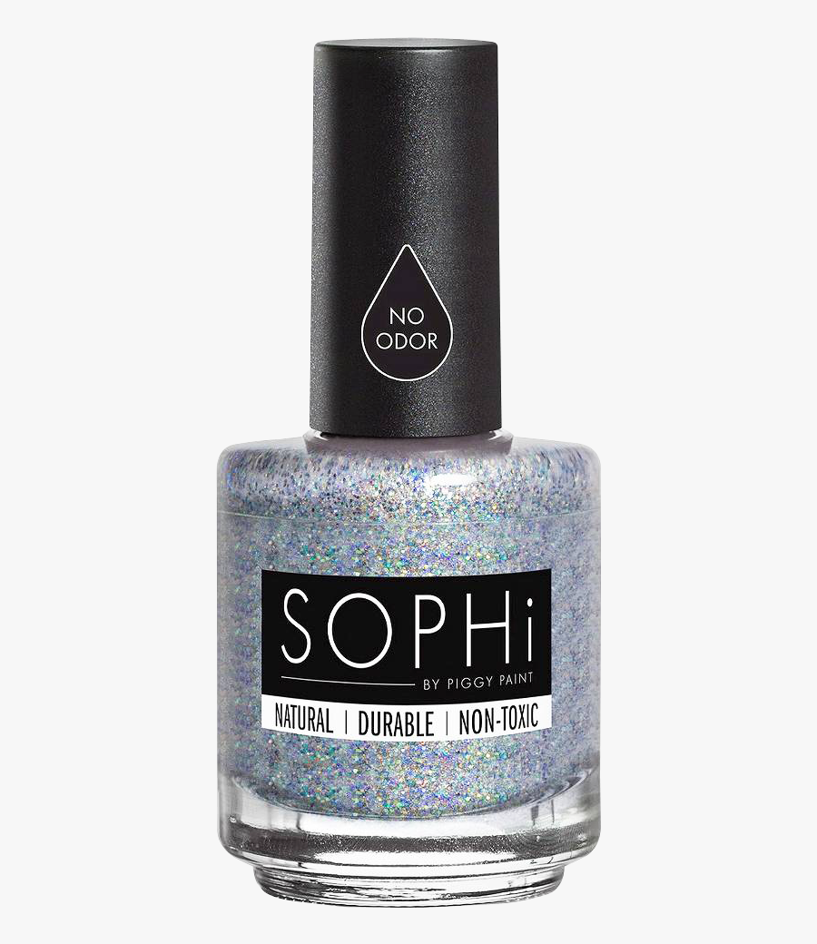 Sparkly Nail Polish Bottle, Transparent Clipart
