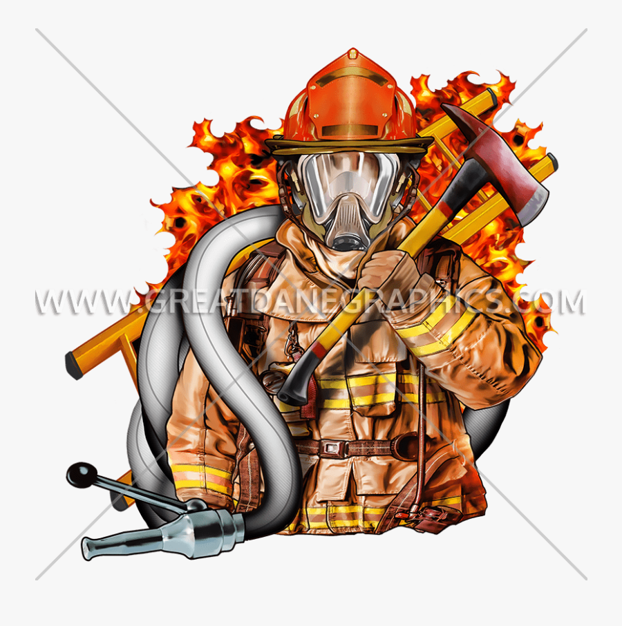 Volunteer Fighter Production Ready - Fire Fighter, Transparent Clipart