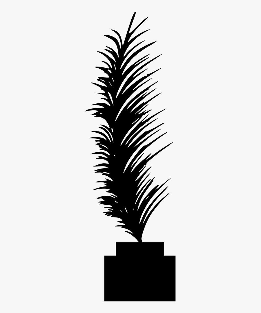 Silhouette Feather Inkwell - Illustration, Transparent Clipart