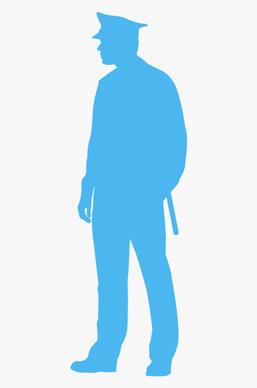 Silueta Policias Vector, Transparent Clipart