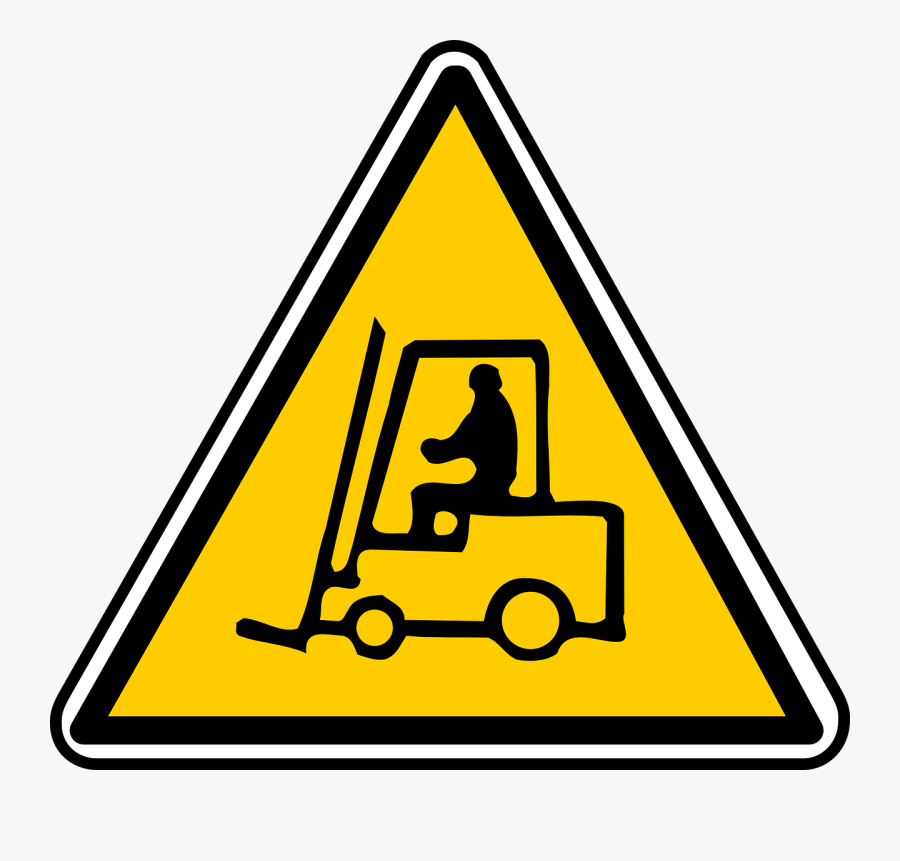 Forklift Driveway Sign, Transparent Clipart