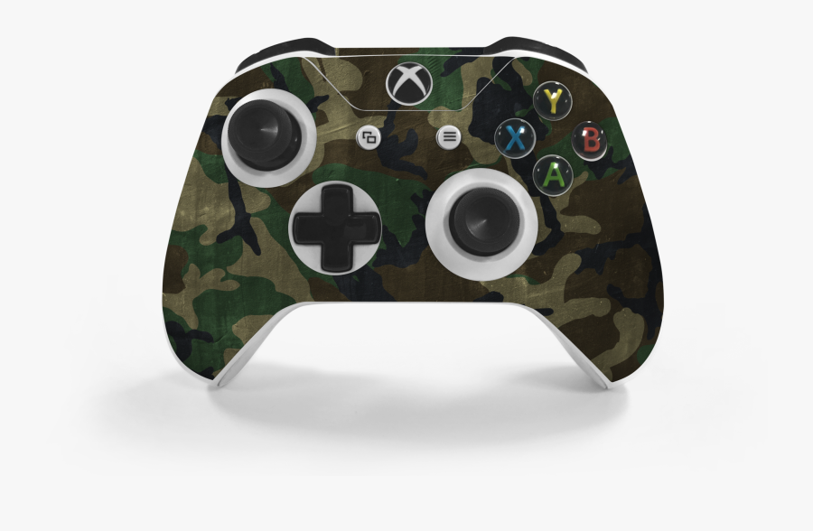 Xbox One S Controller Woodland Camo Decal Kit - Game Controller, Transparent Clipart