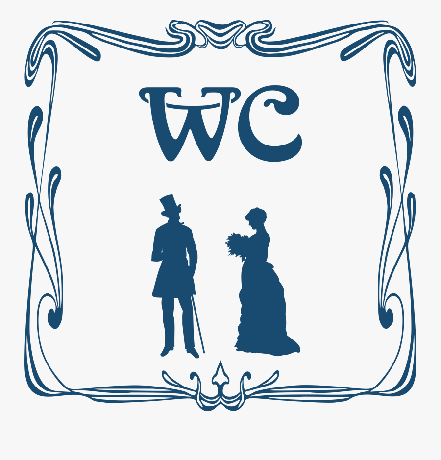 Toilet Door Sign Clip Arts - Pride And Prejudice Clipart, Transparent Clipart